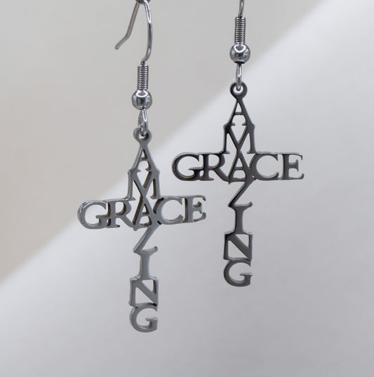 Earrings-Eden Merry-Amazing Grace Cross