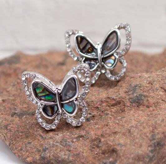 Earrings-Eden Merry-Butterfly-Abalone