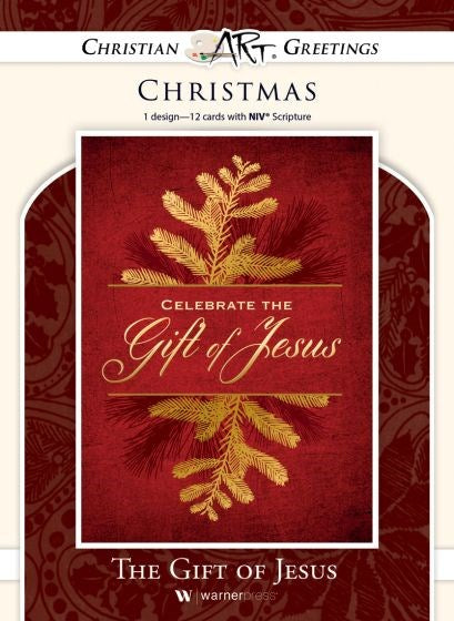 Card-Boxed-Celebrate The Gift Of Jesus (Solid Pack) (Box Of 12)