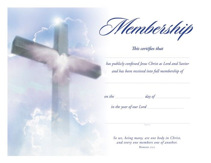 Certificate-Membership (8-1/2x11 Foil Embossed) (Pack of 6)