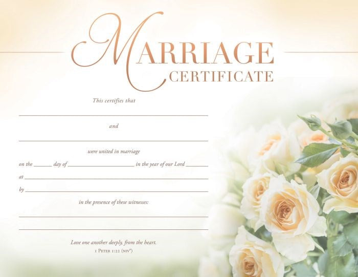 Certificate-Marriage (8-1/2x11 Foil Embossed) (Pack of 6)
