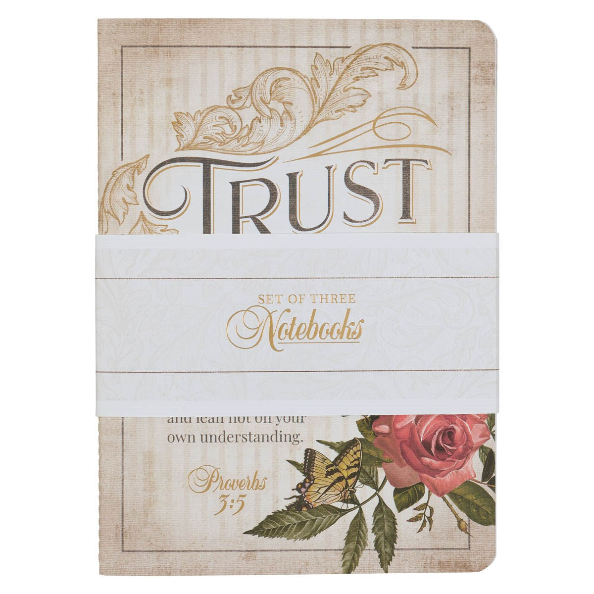 Notebook Set-Large-Trust Hope in the Lord-Floral (Set Of 3)