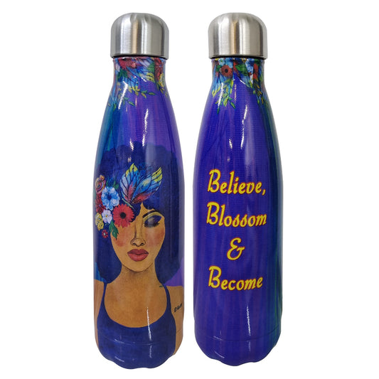 Stainless Steel Bottle-Believe  Blossom & Become