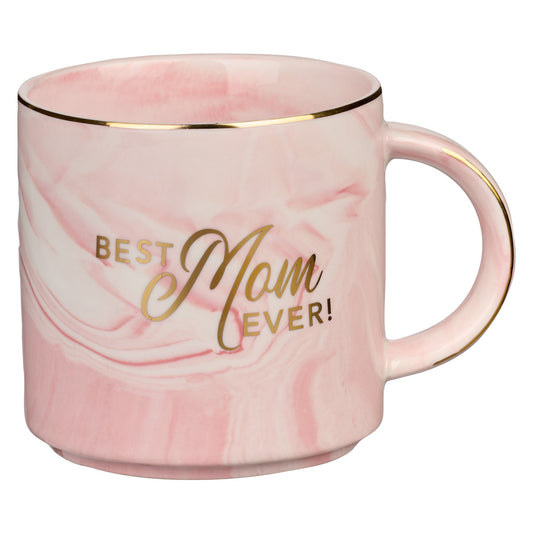 Mug-Best Mom Ever-Pink Marble
