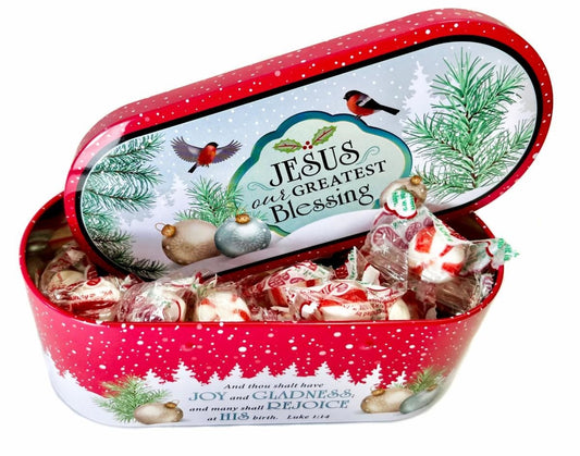 Candy-Jesus Our Greatest Blessing Tin-Soft Peppermint (4 Oz)