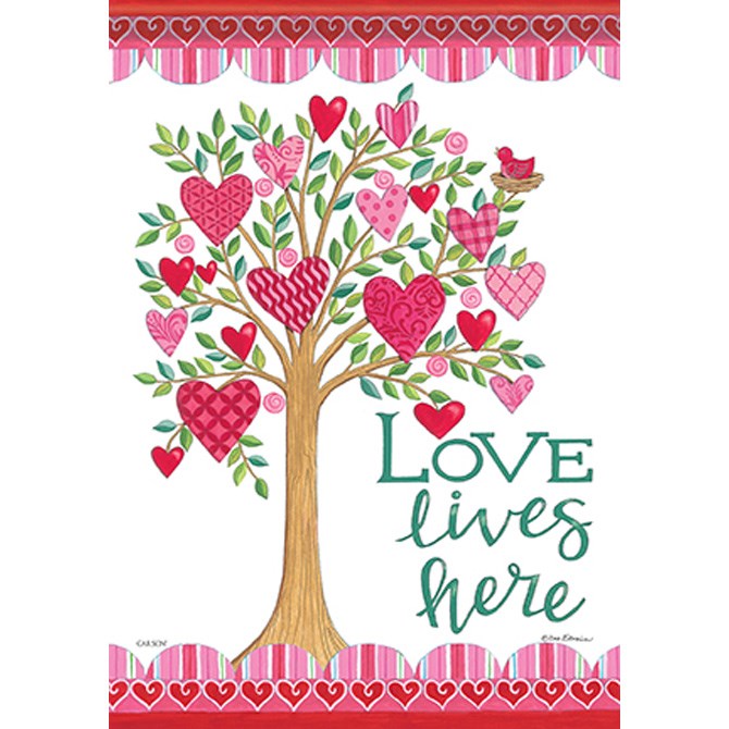 Flag-Garden-Durasoft-Love Lives Here (12.5" x 18")