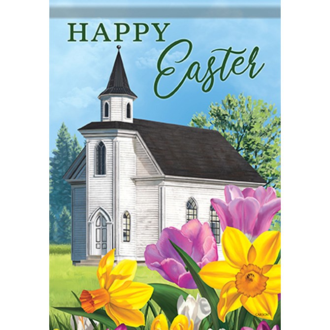 Flag-Garden-Durasoft-Happy Easter/Church (12.5" x 18")