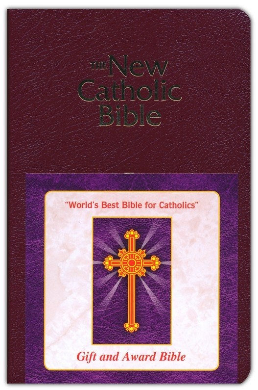 NCB New Catholic Bible Gift & Award Bible-Burgundy Imitation Leather