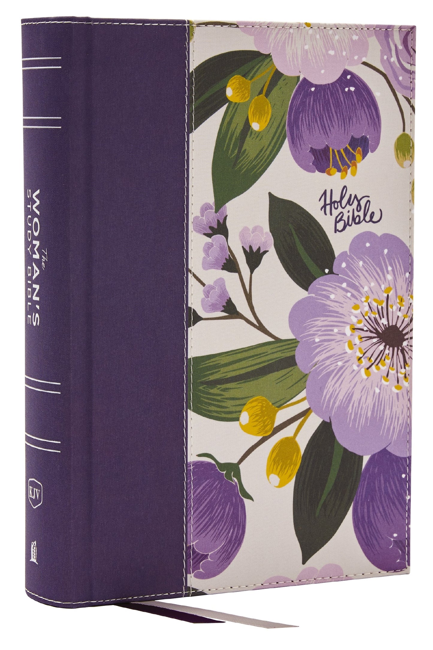 KJV The Woman's Study Bible Full-Color Edition (Comfort Print)-Purple Floral Cloth Over Board Indexed