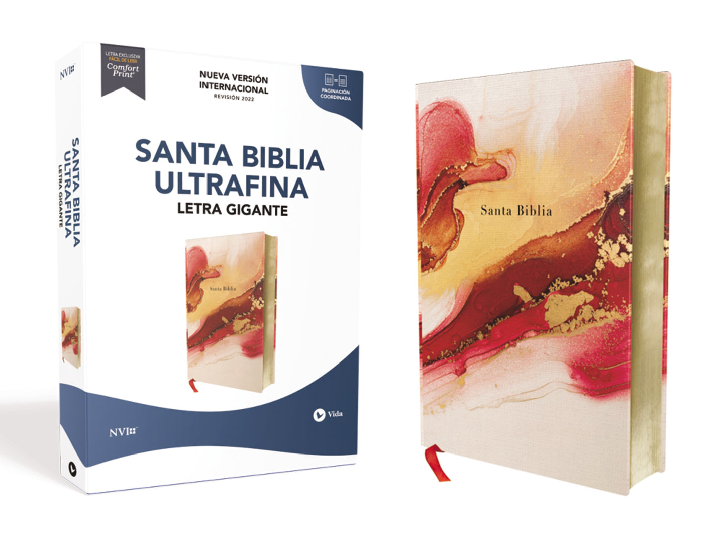 NVI Santa Biblia Ultrafina Letra Gigante Texto Revisado 2022 (Giant Print Bible Revised Text 2022)-Floral Hardcover