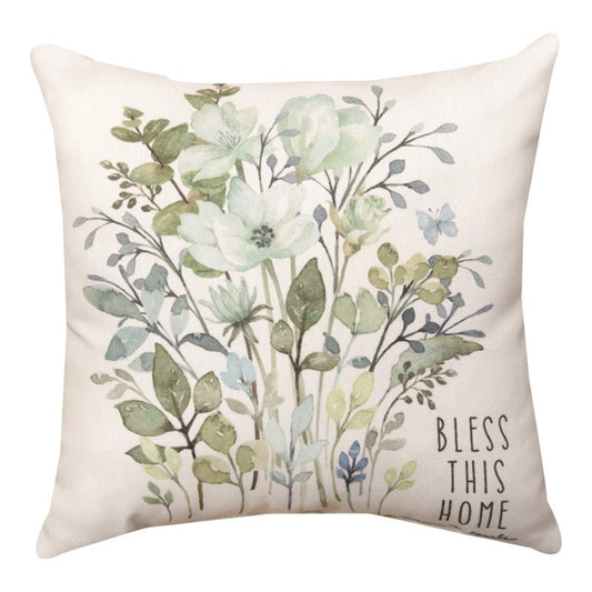 Pillow-Bless This Home-Indoor/Outdoor (12" x 12")