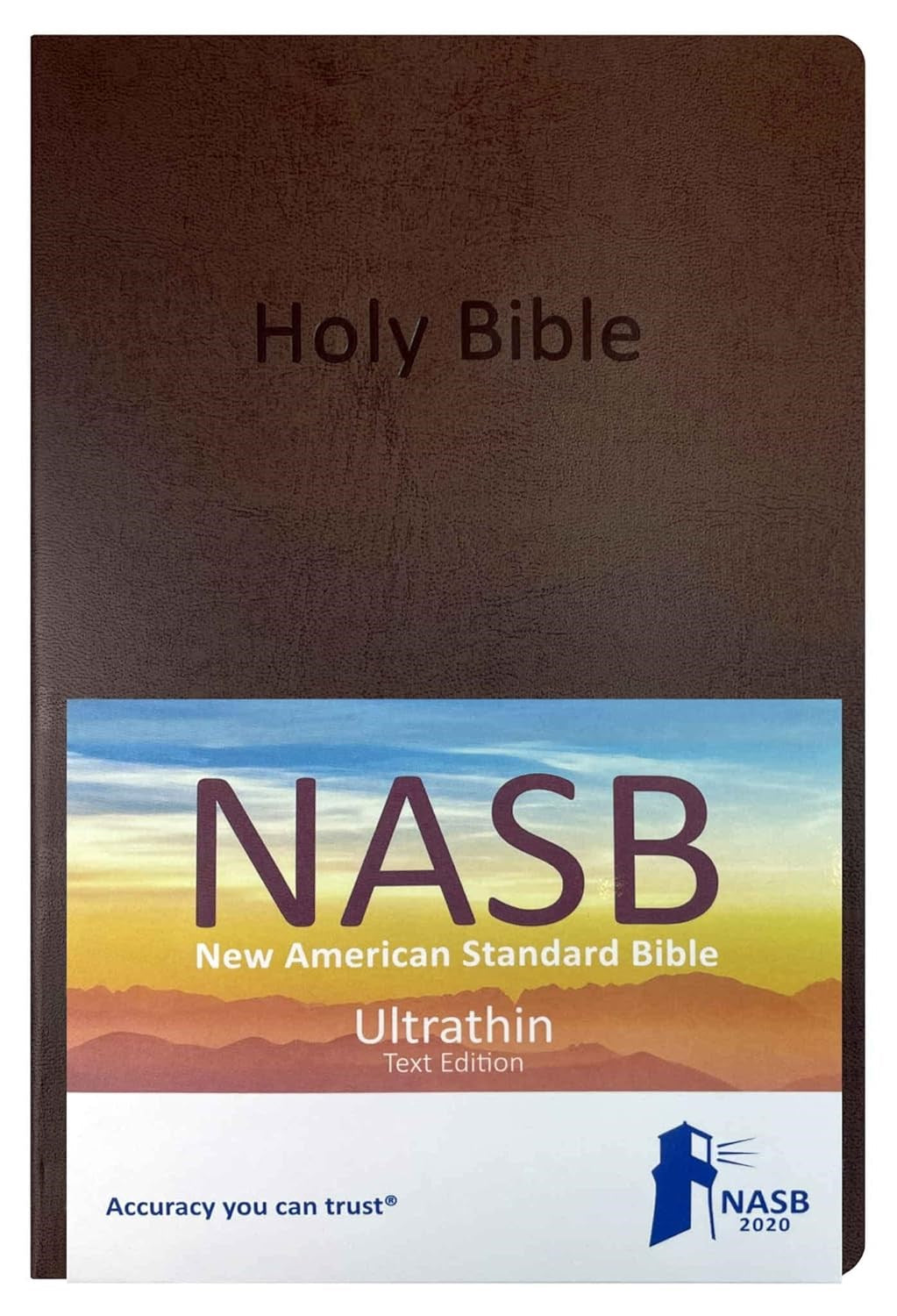 NASB 2020 Ultrathin Text Edition-Brown Flush-Cut Leathertex