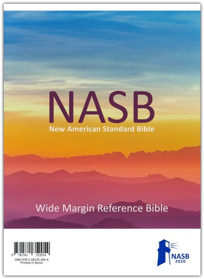 NASB 2020 Wide Margin Reference Bible-Black Genuine Leather