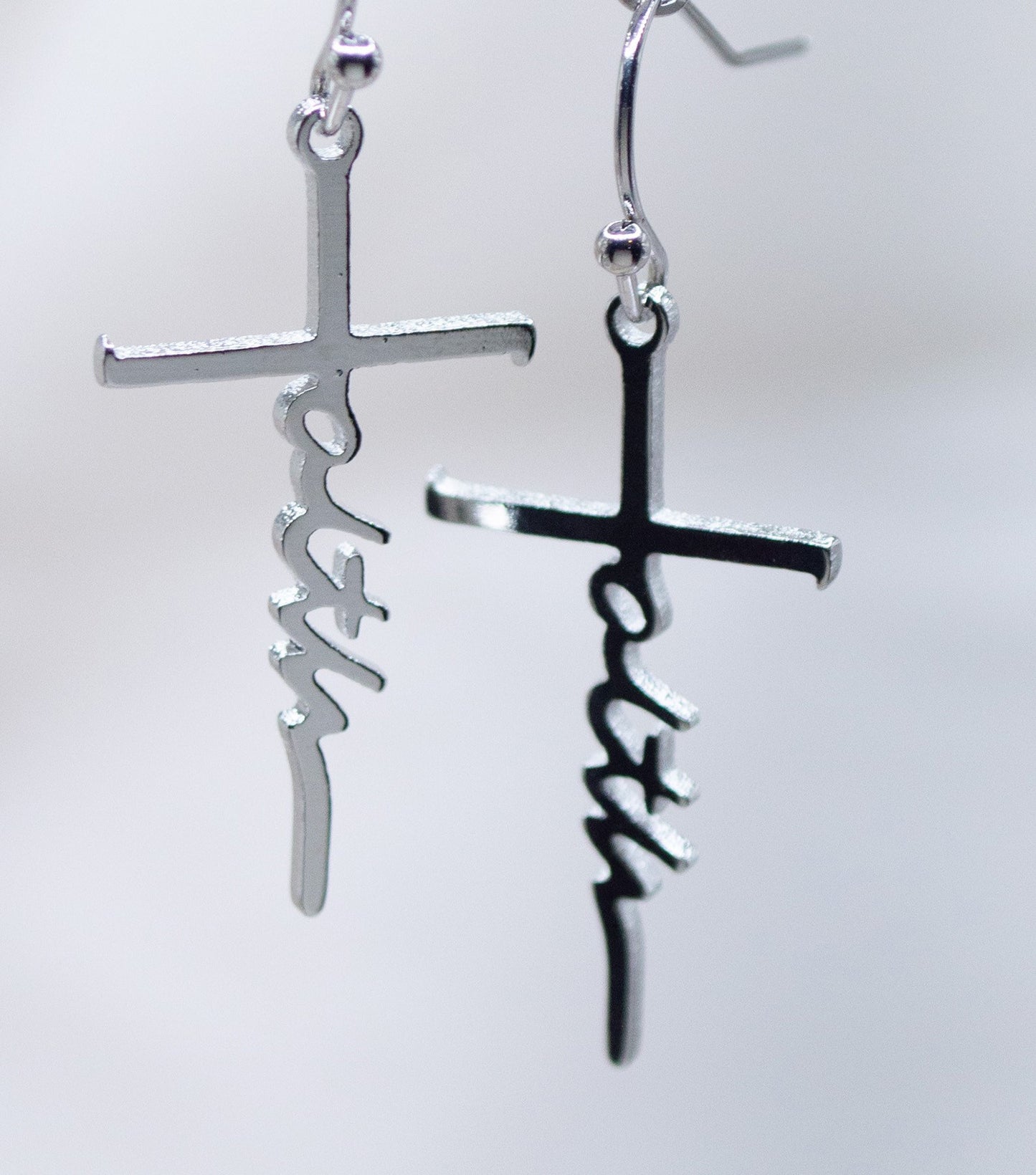 Earrings-Eden Merry-Faith-Cross-Script