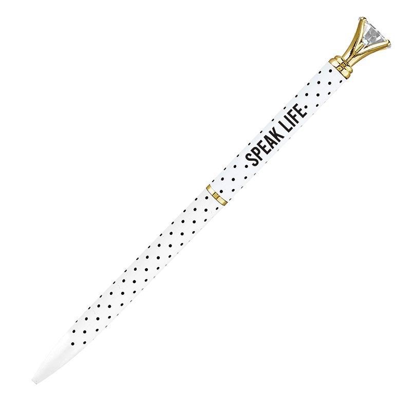 Mini Gem Pen-Speak Life (5.5" L)