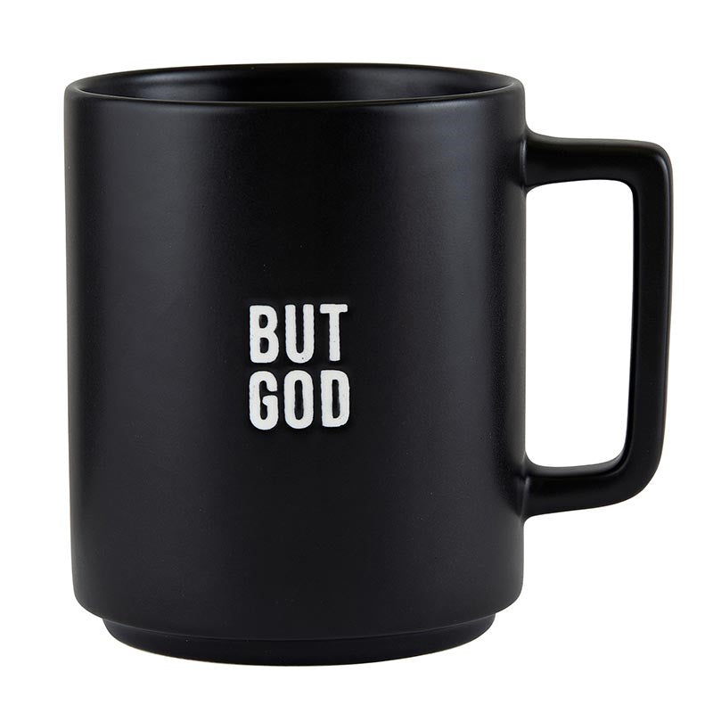Matte Cafe Mug-But God (15 Oz)