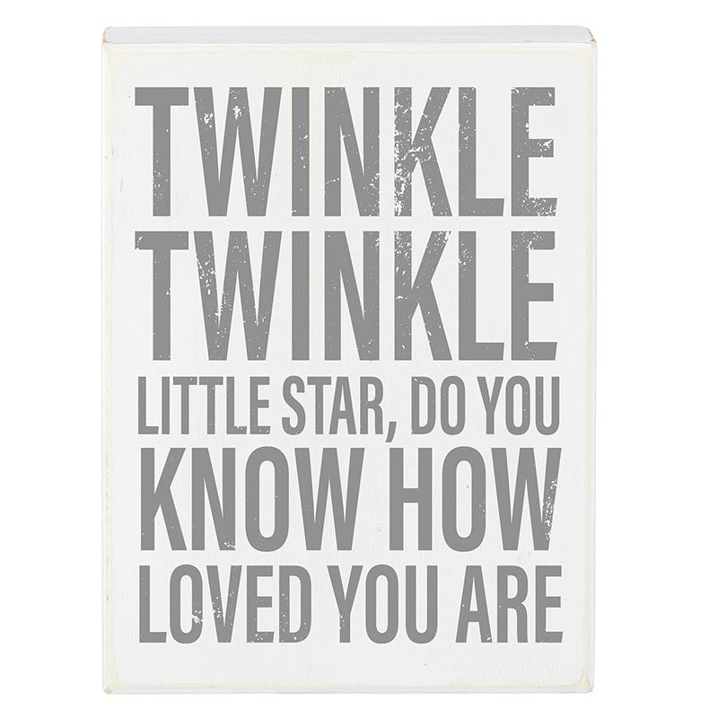 Box Sign-Twinkle Star (6" x 8")