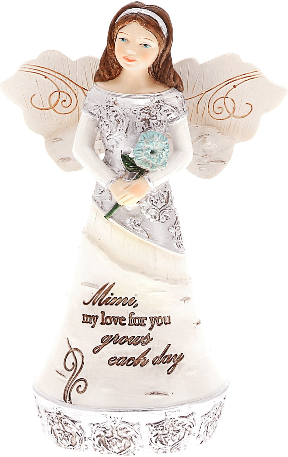 Figurine-Mimi My Love Grows Each Day-Angel Holding Flower-5.5