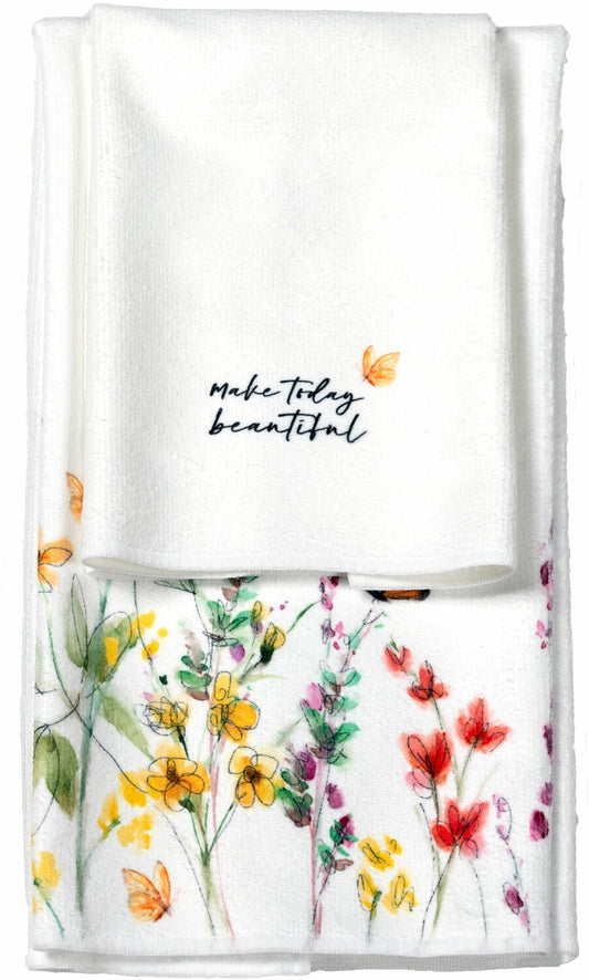 Hand Towel-Make Today Beautiful-Floral
