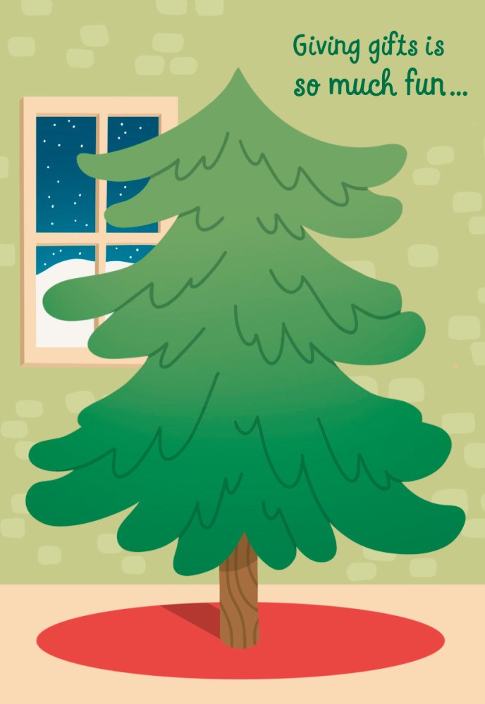 Boxed Card-Christmas-Christmas Tree Sticker Card (Box Of 8)
