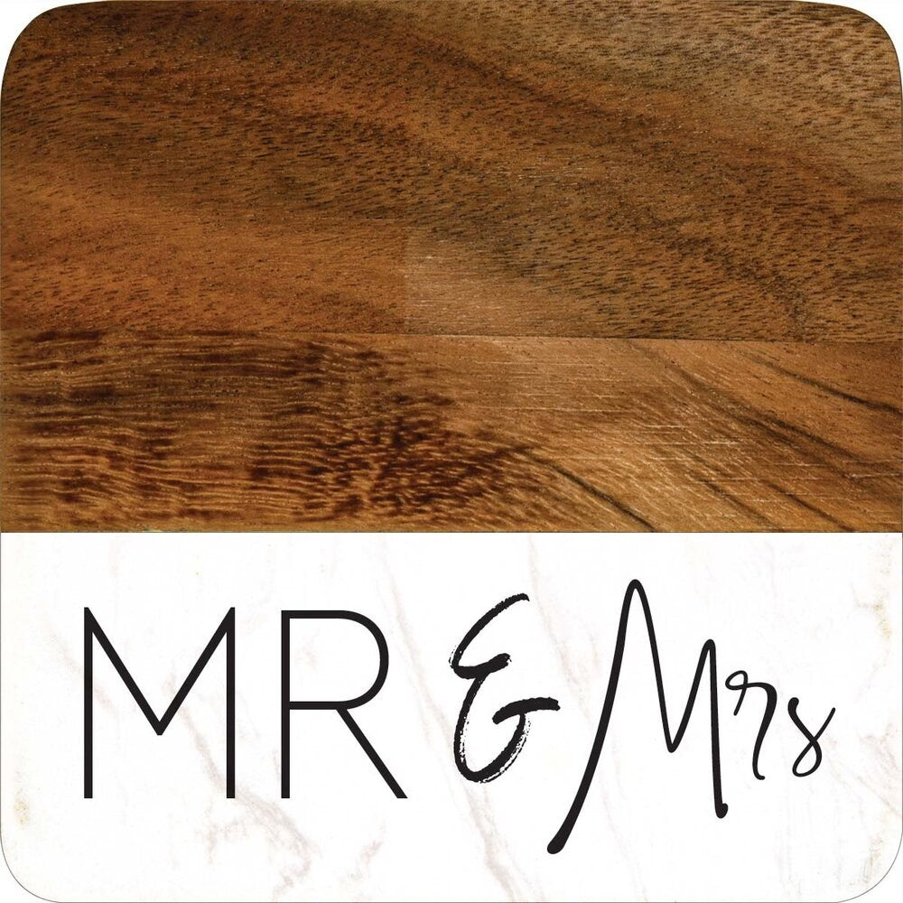 Coaster Set-Mr & Mrs (Pk/4)