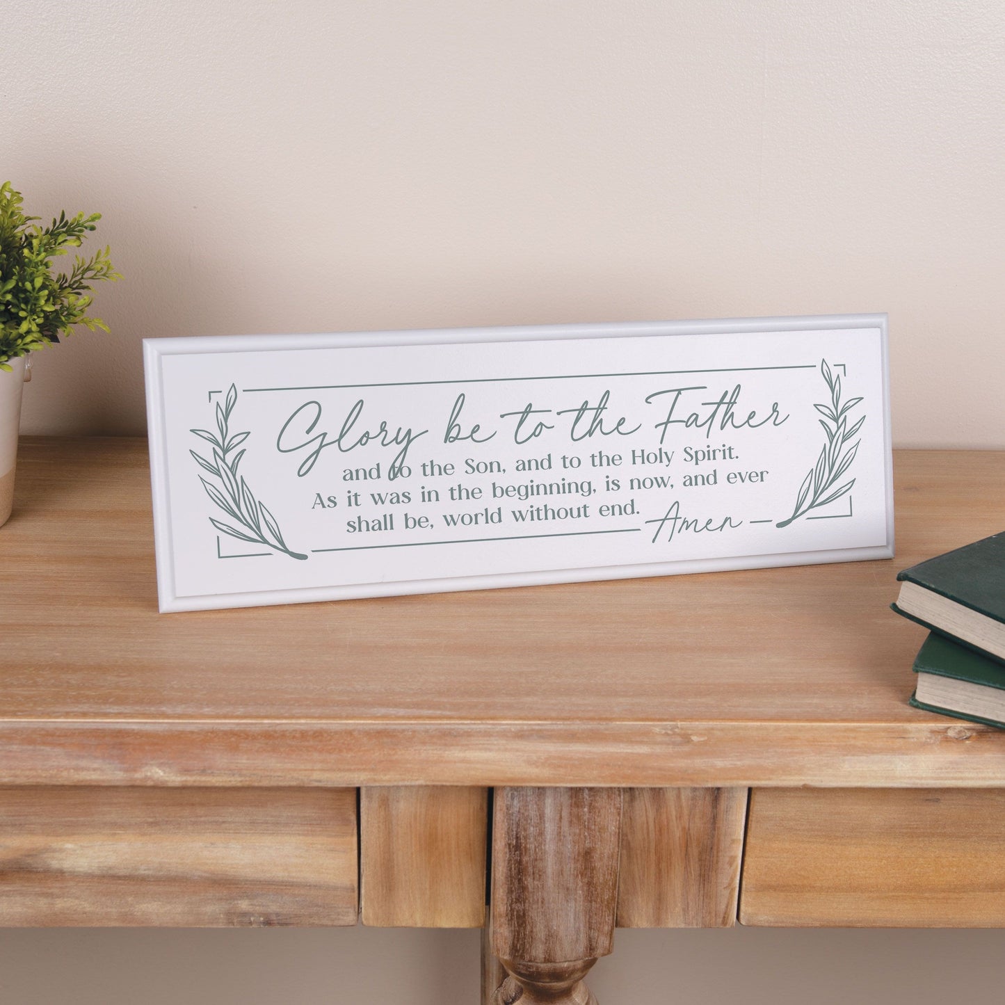 Tabletop Decor-Glory Be To The Father (15.75 x 5.5)