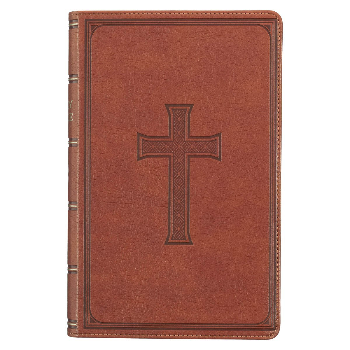 KJV Giant Print Bible-Medium Brown Faux Leather