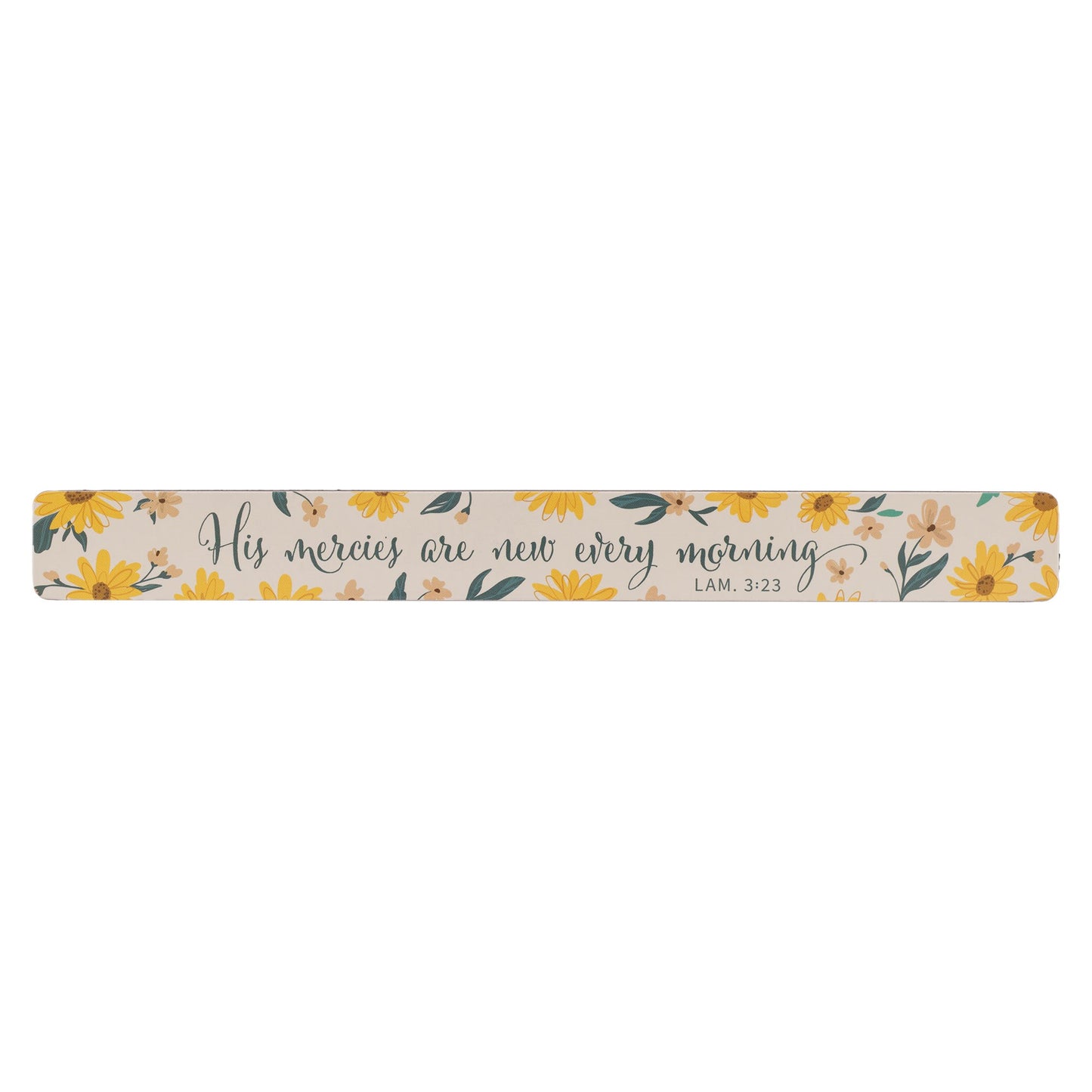 Magnetic Strip-His Mercies are New Lam. 3:23-Yellow Floral (Pack Of 6)