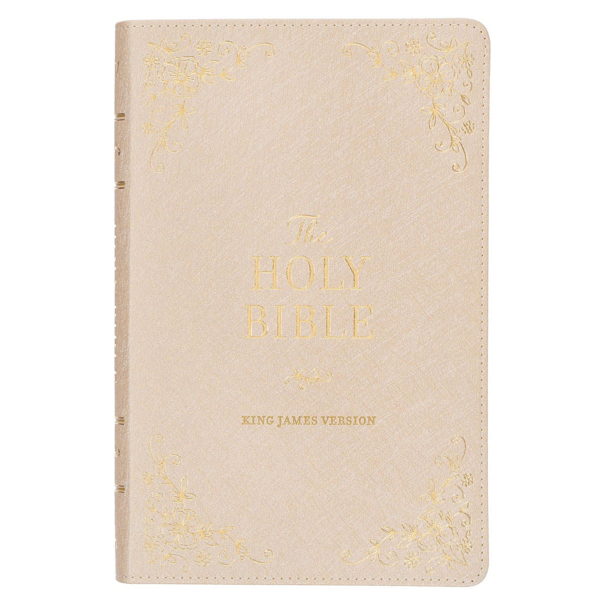 KJV Deluxe Gift Bible-Pearlescent Taupe Faux Leather
