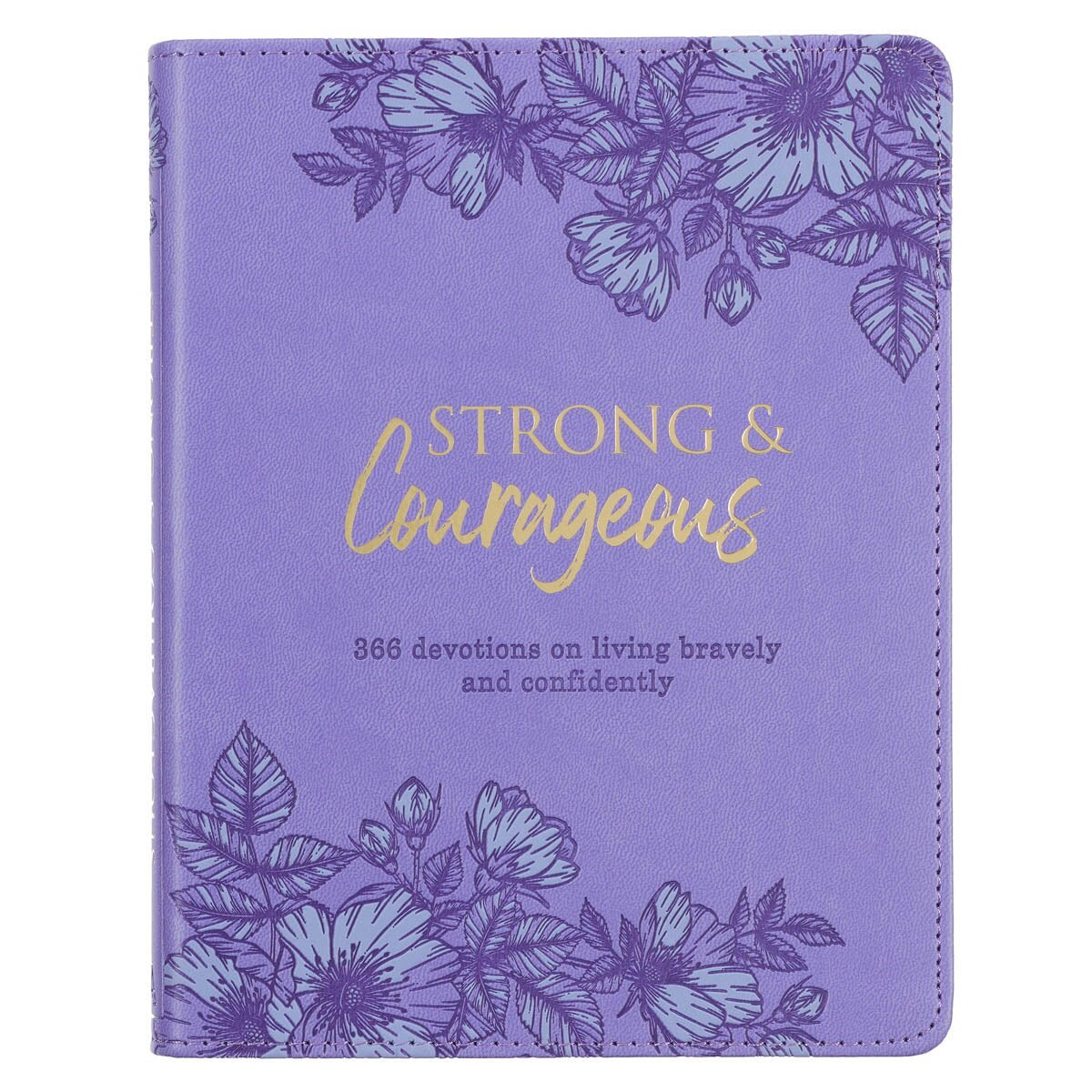 Devotional-Strong & Courageous Faux Leather