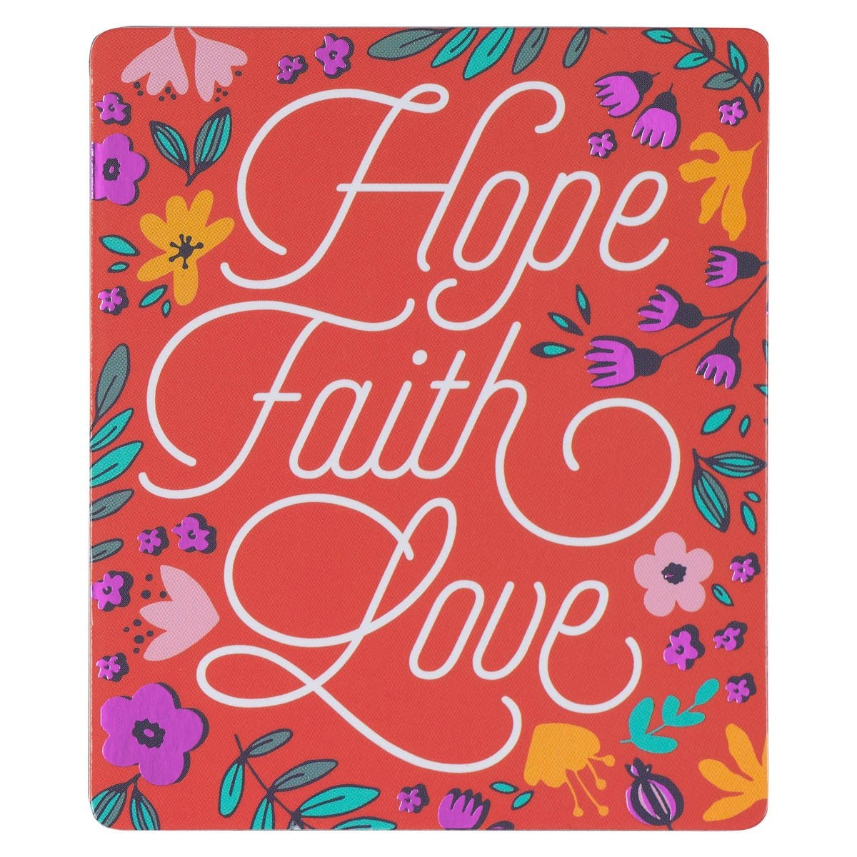 Magnet-Pink Floral Hope Faith Love