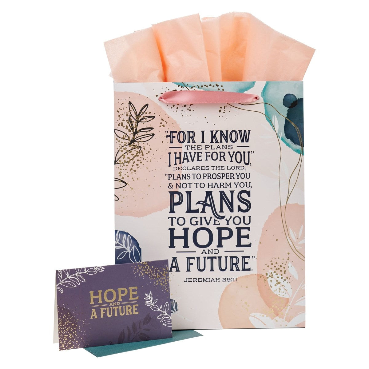 Gift Bag w/Card-Large-Portrait-Hope & A Future Jer. 29:11