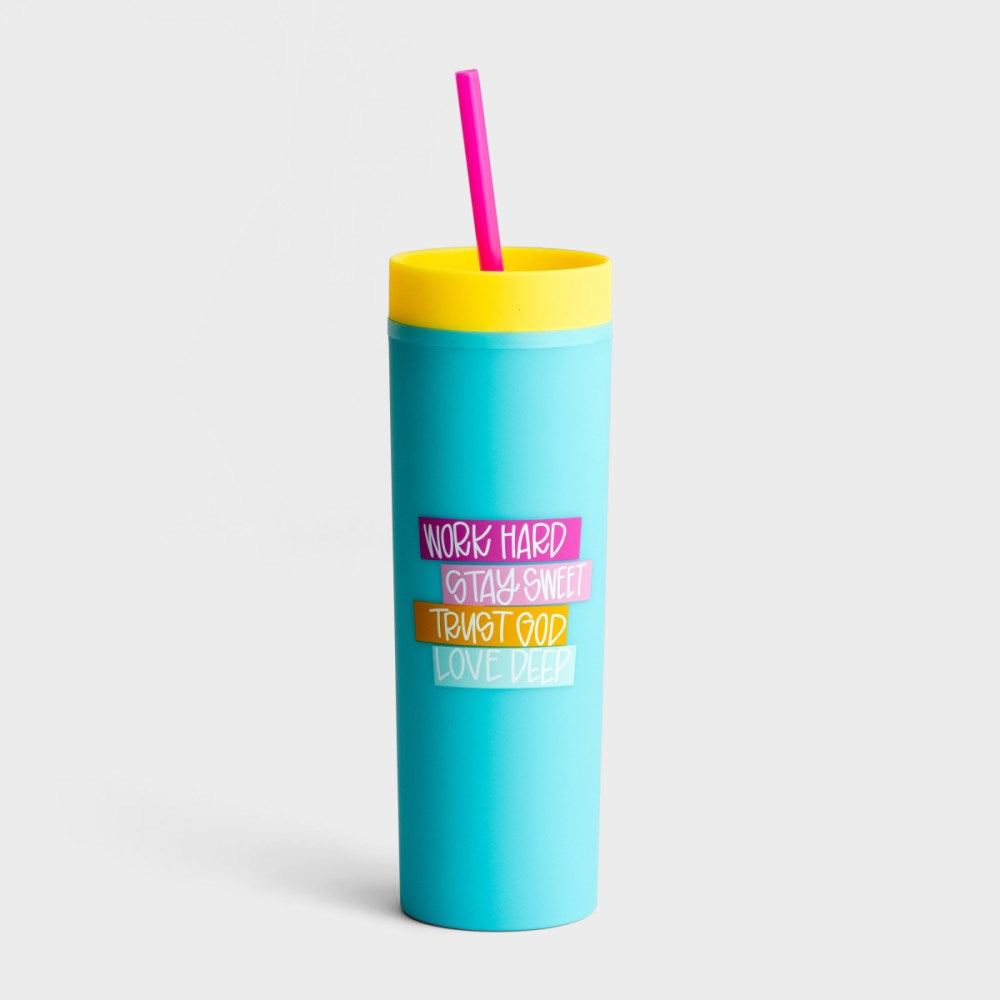 Tumbler-Work Hard (16 Oz)