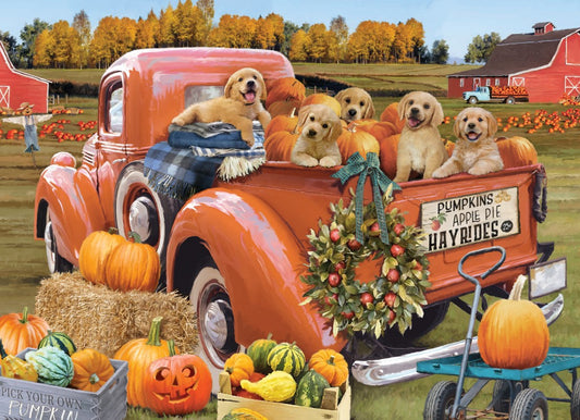 Jigsaw Puzzle-Autumn Puppies (1000 Pieces)