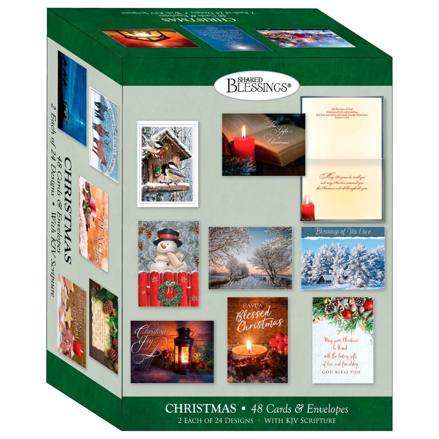Card-Boxed-Shared Blessings-Christmas-Assorted/Christmas Greetings (Box Of 48)