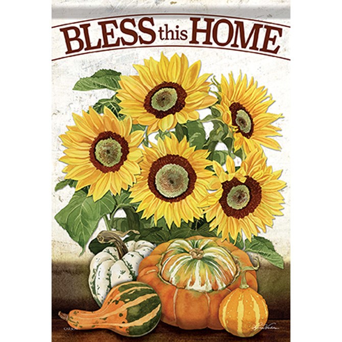 Flag-Garden-Durasoft-Sunflowers & Gourds (12.5" x 18")