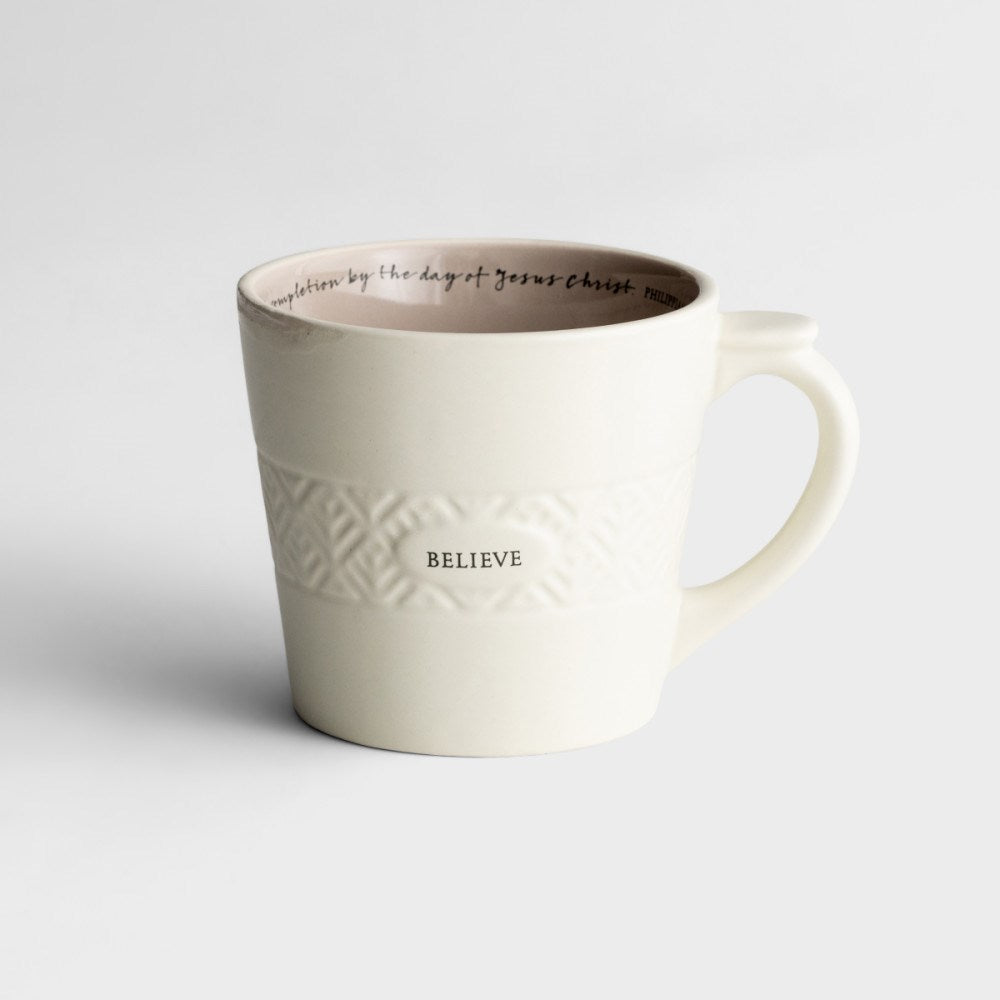 Mug-Textured-Believe (Philippians 1:6 NRSV) (10 Oz)