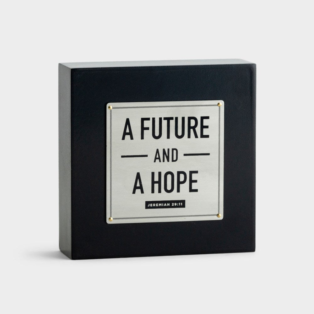Plaque-Future & Hope (4.75" x 4.75") (Jeremiah 29:11)