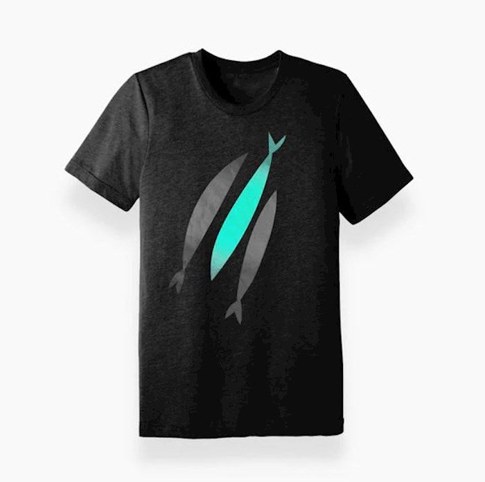 Tee Shirt-Three Fish-The Chosen-Black-X Large