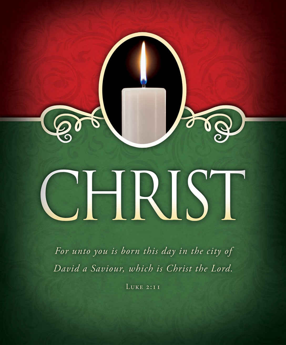 Bulletin-Advent: Christ (Luke 2:11)-Legal Size (Pack Of 100)