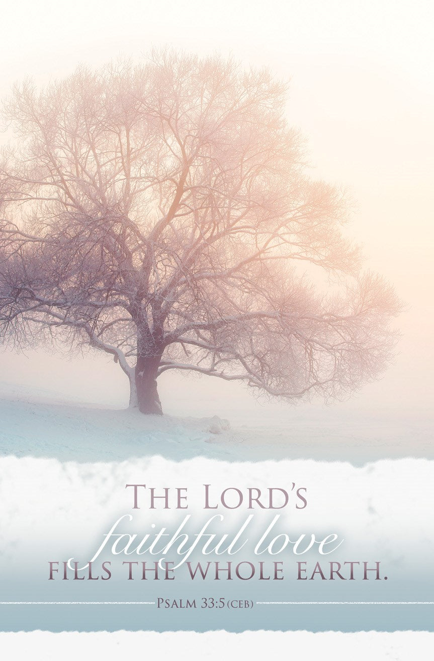 Bulletin-The Lord's Faithful Love Fills The Whole Earth (Psalm 33:5) (Pack Of 100)