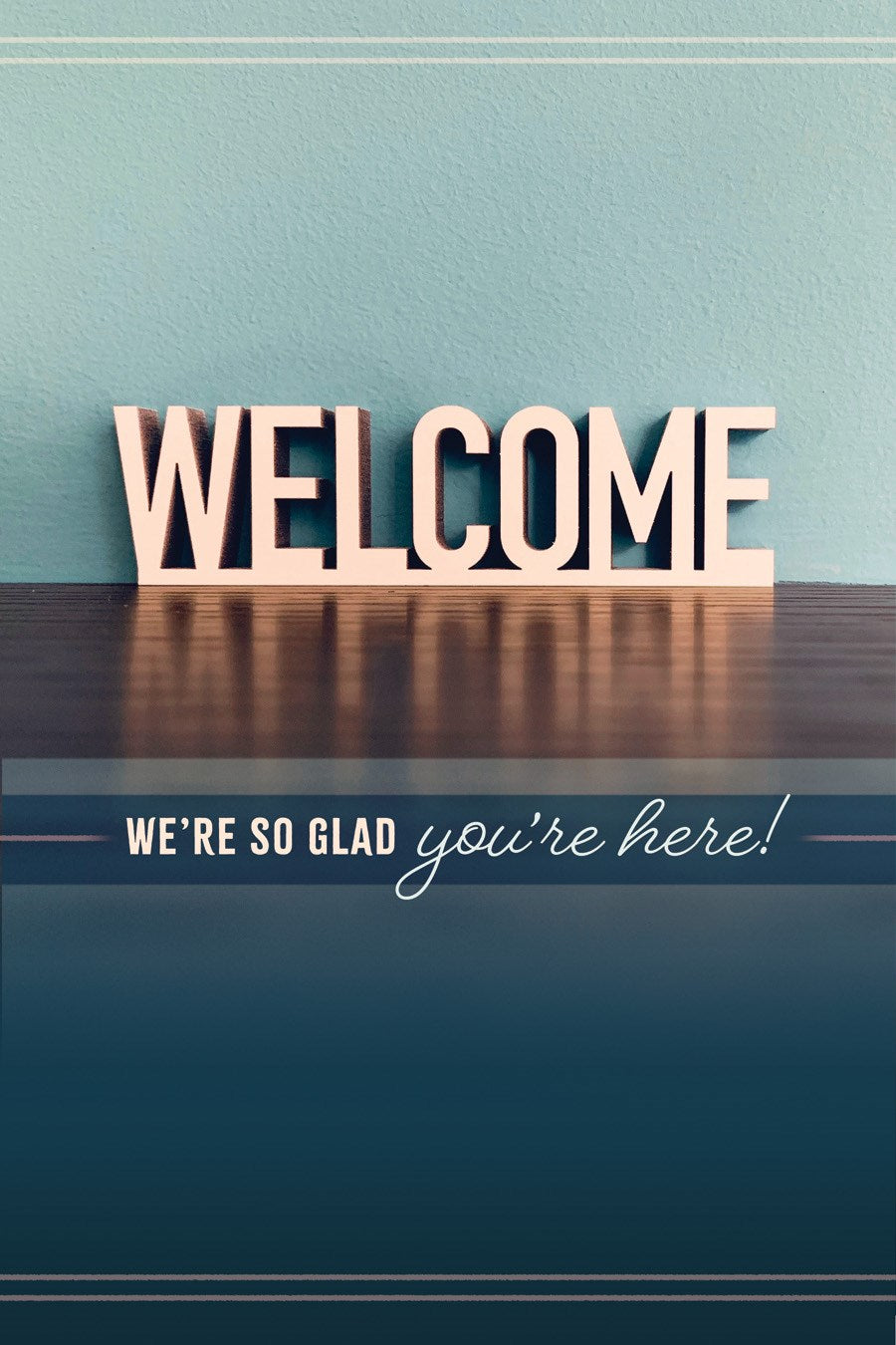 Welcome Folder-We're So Glad You're Here (Psalms 133:1 NIV) (Pack Of 12)