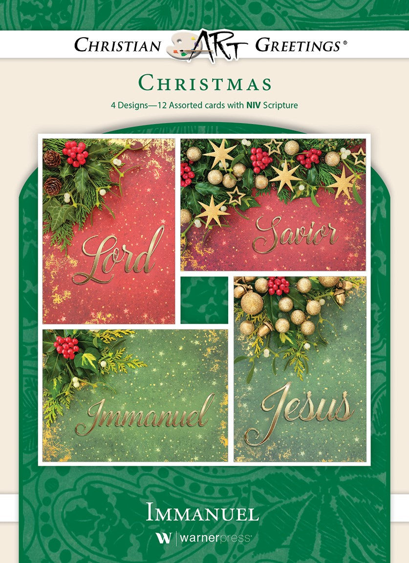Boxed Card-Immanuel Assorted (4 Designs) (KJV) (Box Of 12)