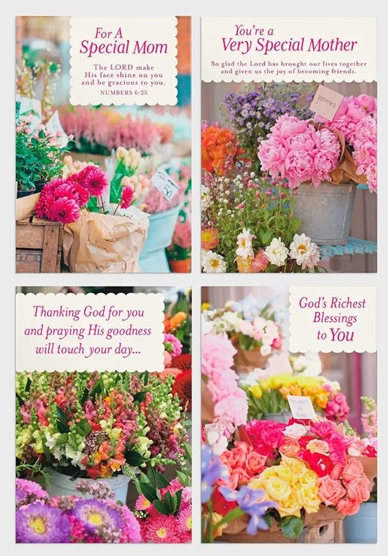 Boxed Card-Mother's Day-Flower Market (Box Of 12)-U1618