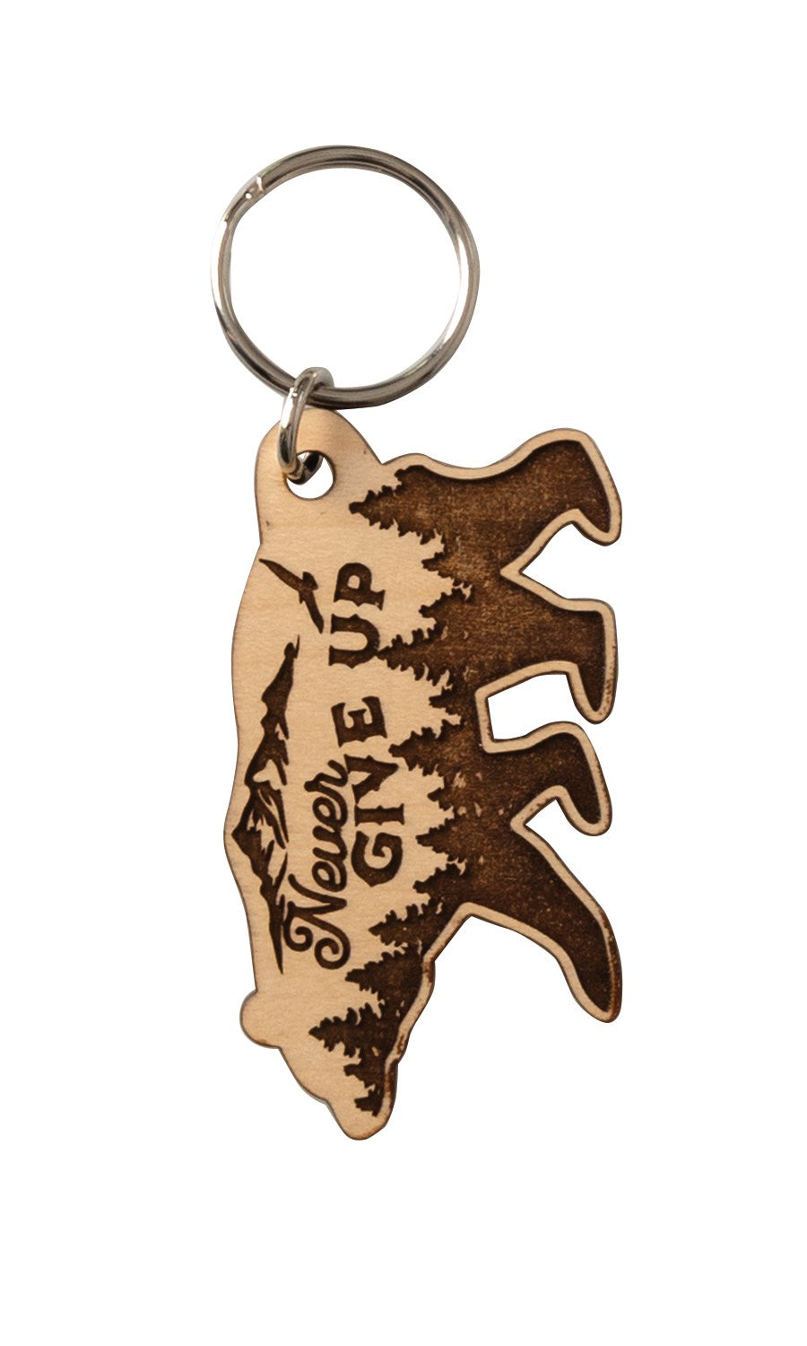 Lasered Keychain-Never Give Up
