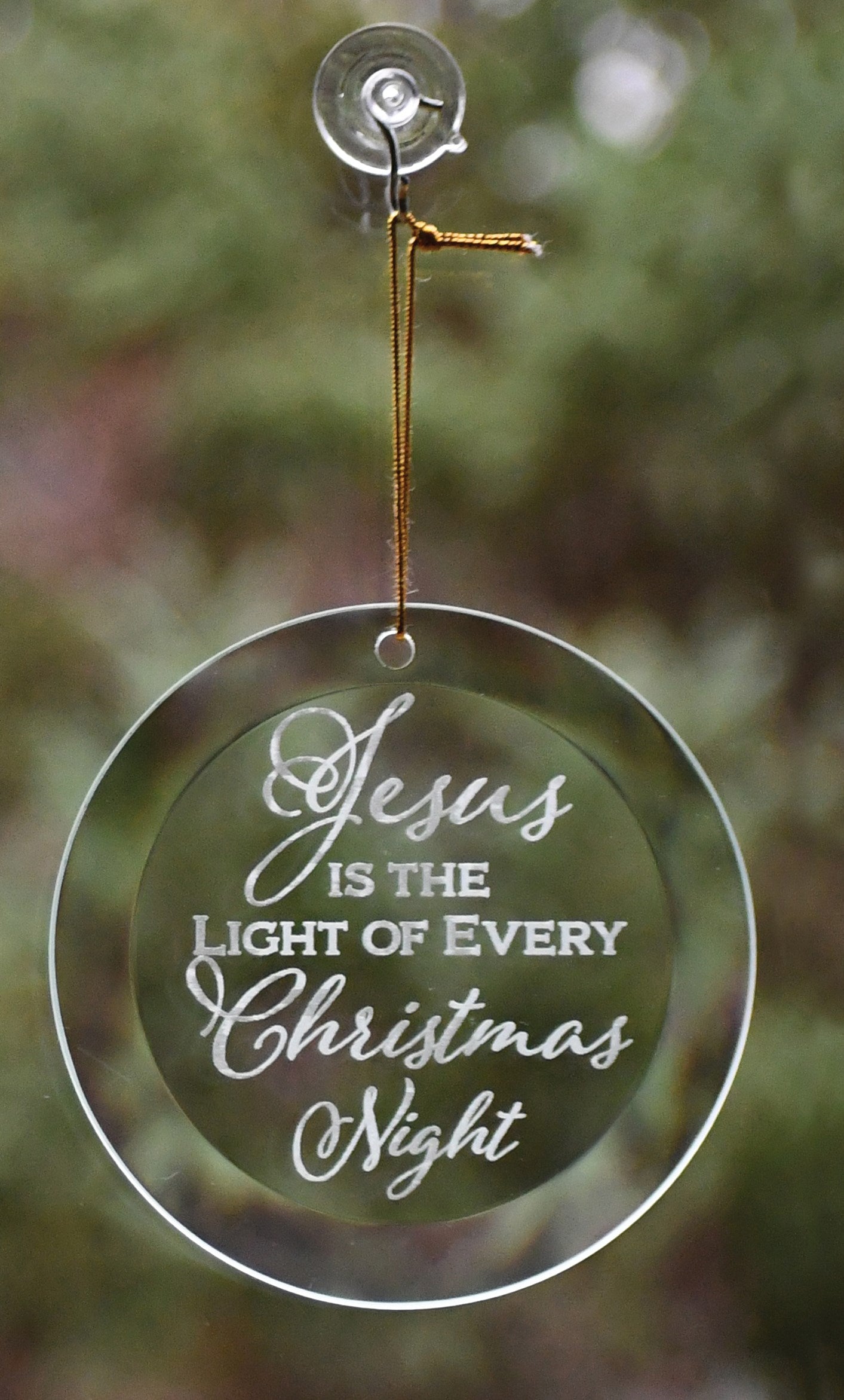 Ornament-Jesus Is The Light (4" x 4")