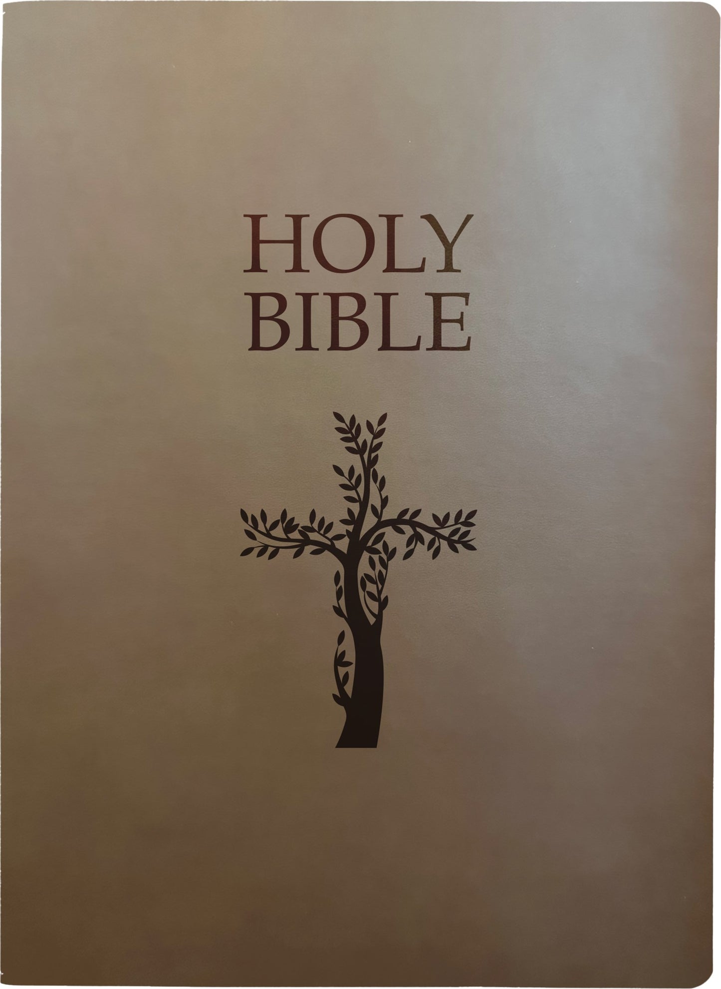 KJVER Holy Bible Cross Design Large Print-Coffee Ultrasoft