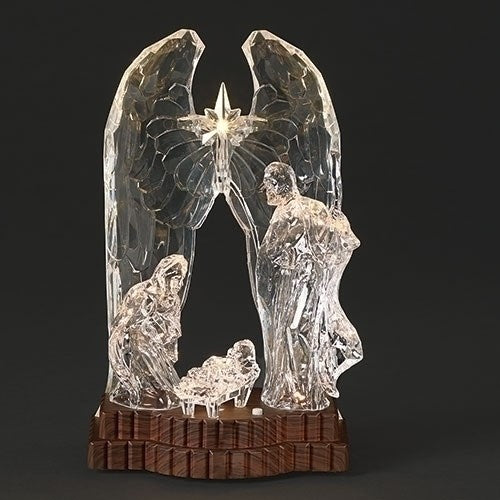 Home Decor-LED-Wings With Holy Family (11")