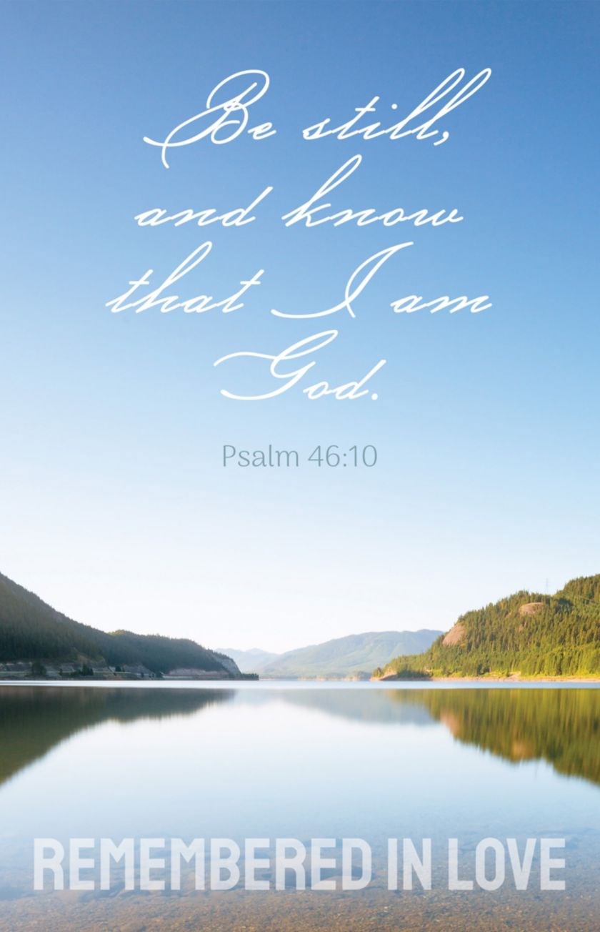 Bulletin-Remembered In Love/Be Still And Know... (Pack Of 100)