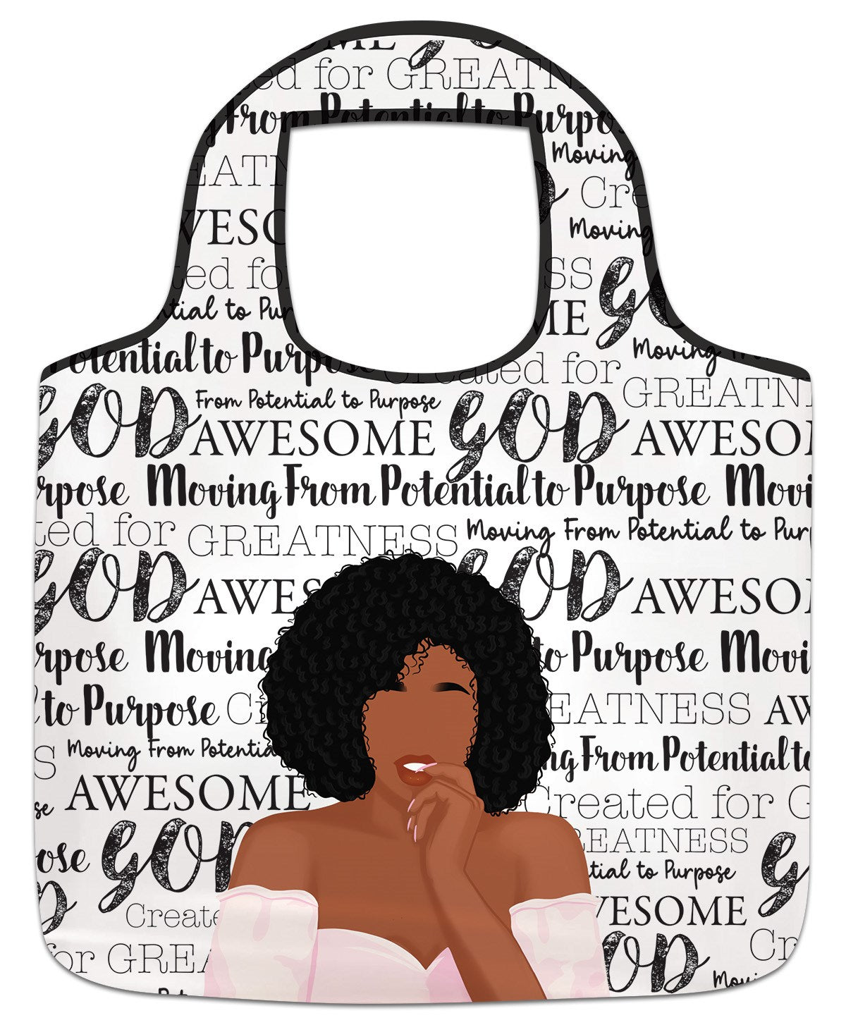 Reusable Grocery Bag-Potential To Purpose (17"W x 21.5" x 2"D)